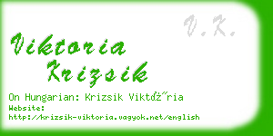 viktoria krizsik business card